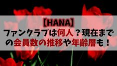 【HANA】ファンクラブ会員数は何人？2025年4月現在の推移や年齢層予想も！